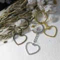 Metal Heart Keychain Bag Charm Gift view 3