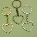 Metal Heart Keychain Bag Charm Gift view 1
