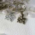 Zinc Alloy Mother And Foal Horse Keychain Bag Charm Gift view 3