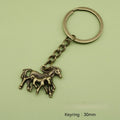 Zinc Alloy Mother And Foal Horse Keychain Bag Charm Gift view 2