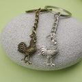 Zinc Alloy Rooster Keychain For Bag Charm Gift – Antique Copper view 4