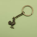 Zinc Alloy Rooster Keychain For Bag Charm Gift – Antique Copper view 6