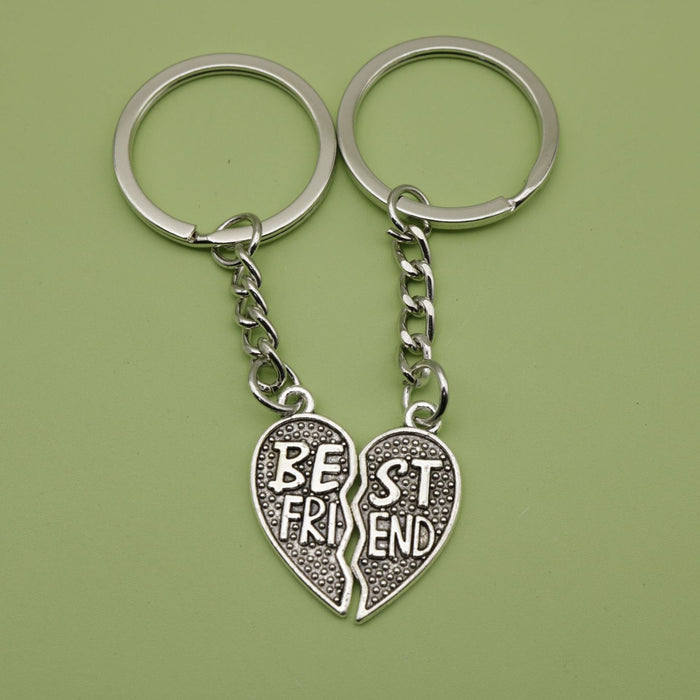 Zinc Alloy Best Friend Letter Keychain Friendship Gift Key Ring