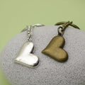 Zinc Alloy Minimal Heart Keychain Bag Charm Key Ring Gift view 4