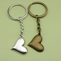 Zinc Alloy Minimal Heart Keychain Bag Charm Key Ring Gift view 1
