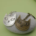 Zinc Alloy Minimalist Cat Keychain For Bag Charm Gift view 4