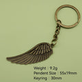 Zinc Alloy Minimalist Wing Keychain For Angel Bag Charm – Antique Copper view 2