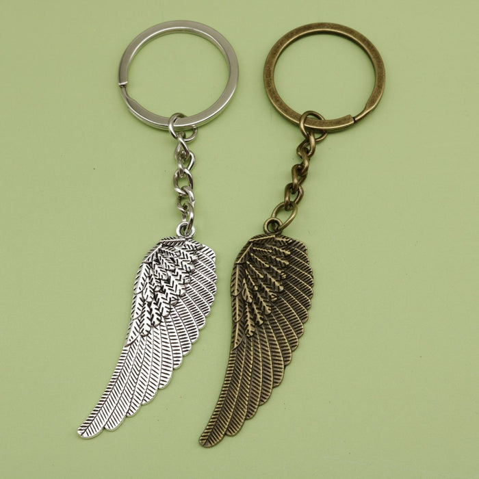 Zinc Alloy Minimalist Wing Keychain For Angel Bag Charm – Antique Copper