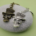 Metal Hat Skull Keychain For Bag Charm Gift view 4