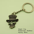 Metal Hat Skull Keychain For Bag Charm Gift view 2