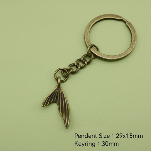 Metal Mermaid Tail Keychain Ocean Style Bag Charm Gift