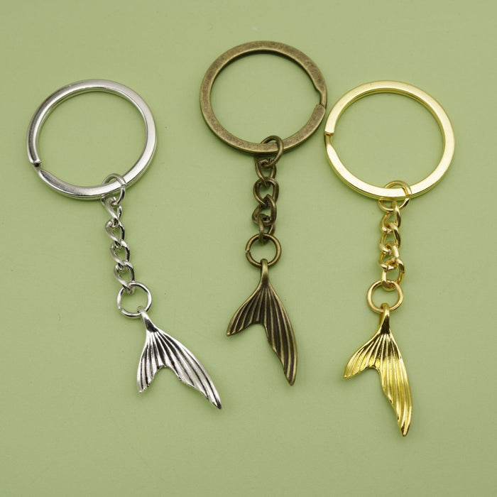 Metal Mermaid Tail Keychain Ocean Style Bag Charm Gift