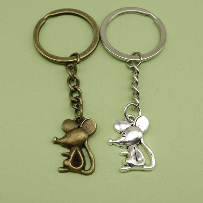 Metal Mouse Shape Keychain Cute Bag Charm Gift – Antique Copper