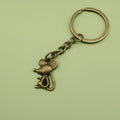 Metal Mouse Shape Keychain Cute Bag Charm Gift – Antique Copper view 6