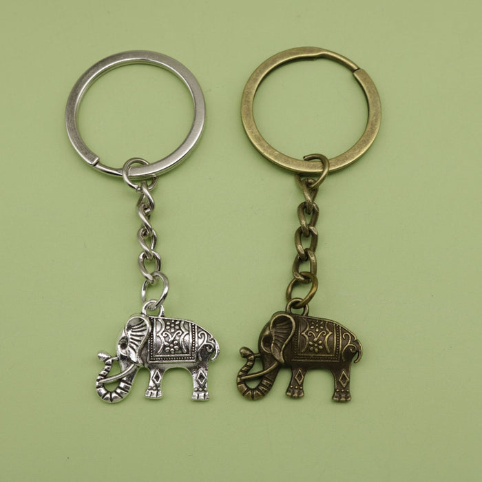 Metal Minimalist Elephant Keychain Bag Charm Gift Accessory