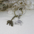 Metal Minimalist Elephant Keychain Bag Charm Gift Accessory view 3