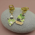 Zinc Alloy Enamel Cat Keychain Bag Charm Gift – Gold view 4