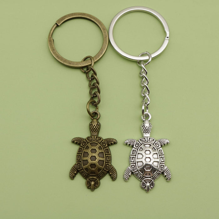 Metal Simple Turtle Keychain Bag Charm Gift