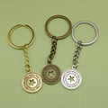 Zinc Alloy Round Letter Star Keychain Key Ring Gift view 1