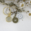 Zinc Alloy Round Letter Star Keychain Key Ring Gift view 3