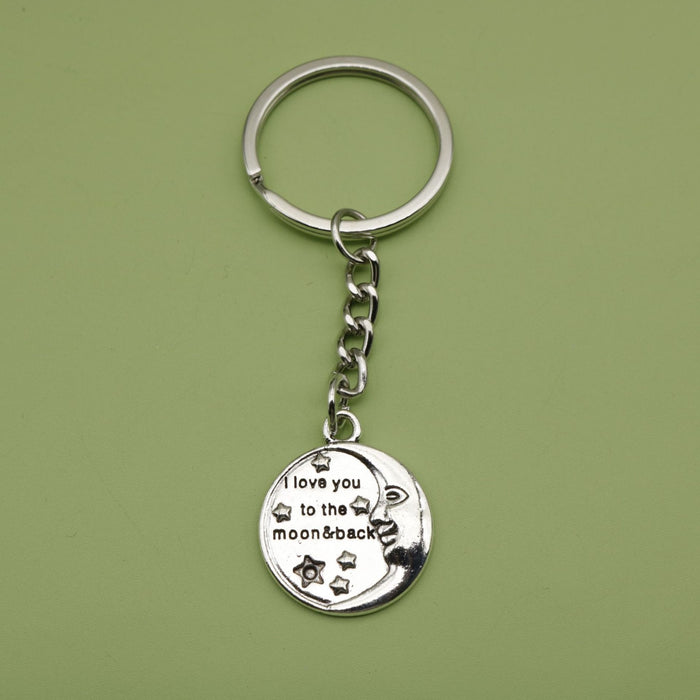 Zinc Alloy Moon Star Smiley Keychain For Bag Charm Gift