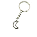 Metal Simple Moon Keychain Bag Charm Key Ring Gift view 5