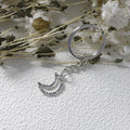 Metal Simple Moon Keychain Bag Charm Key Ring Gift view 3