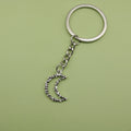 Metal Simple Moon Keychain Bag Charm Key Ring Gift view 1
