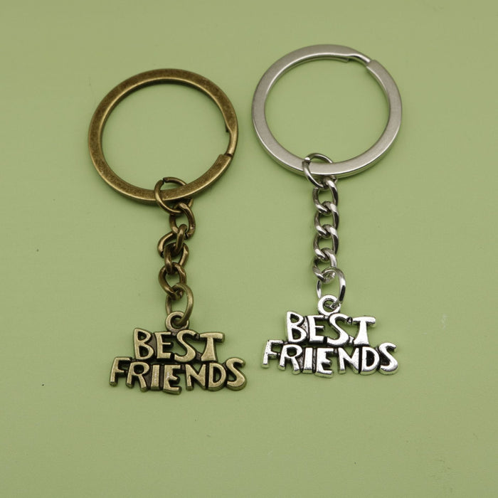 Zinc Alloy Best Friends Keychain Matching Gift Key Ring