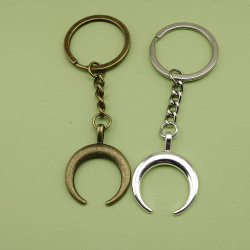 Zinc Alloy Crescent Moon Horn Keychain Key Ring Gift