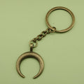 Zinc Alloy Crescent Moon Horn Keychain Key Ring Gift view 6