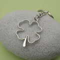 Zinc Alloy Minimal Clover Keychain Bag Charm Gift view 4