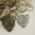 Metal Leopard Head Keychain Bag Charm view 3