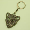 Metal Leopard Head Keychain Bag Charm view 6