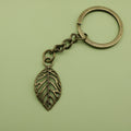 Zinc Alloy Minimalist Leaf Keychain Bag Charm Gift – Antique Copper view 6