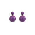 Korean Simple Candy Color Double Sided Acrylic Pearl Round Ball Studs Sweet Macaron Style Earrings view 5