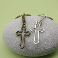 Zinc Alloy Simple Cross Keychain Key Ring Gift view 4
