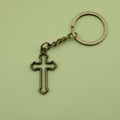 Zinc Alloy Simple Cross Keychain Key Ring Gift view 6