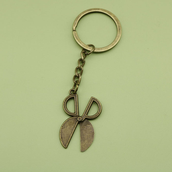 Metal Scissors Shape Keychain For Bag Charm Gift