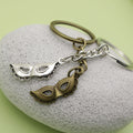 Zinc Alloy Mask Shape Keychain Bag Charm Gift view 4