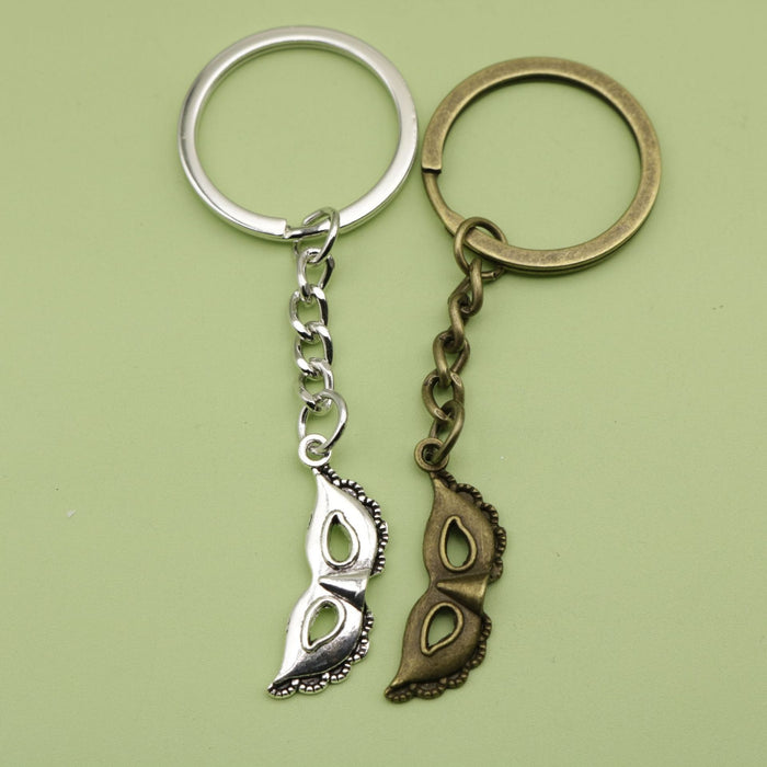 Zinc Alloy Mask Shape Keychain Bag Charm Gift