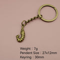 Metal Shrimp Keychain Bag Charm view 2