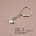 Zinc Alloy Cosmic Planet Keychain Bag Charm Gift view 2