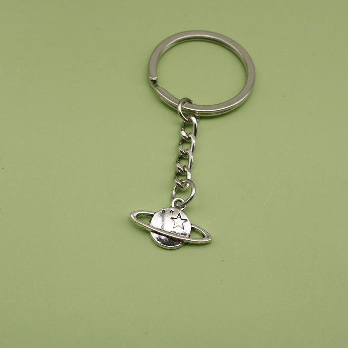 Zinc Alloy Cosmic Planet Keychain Bag Charm Gift