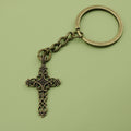 Metal Minimalist Cross Keychain Bag Charm Gift Accessory view 6