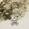 Zinc Alloy Winged Skull Keychain Gothic Bag Charm Gift view 4