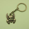 Zinc Alloy Winged Skull Keychain Gothic Bag Charm Gift view 6