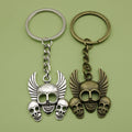 Zinc Alloy Winged Skull Keychain Gothic Bag Charm Gift view 1