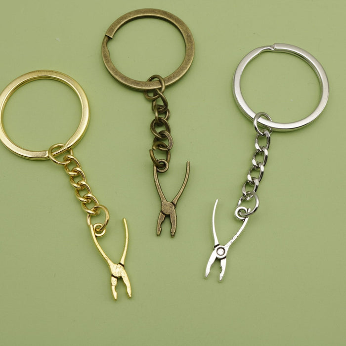 Metal Pliers Keychain Tool Shape Bag Charm