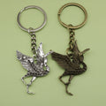 Zinc Alloy Flying Bird Crane Keychain Bag Charm Gift view 1